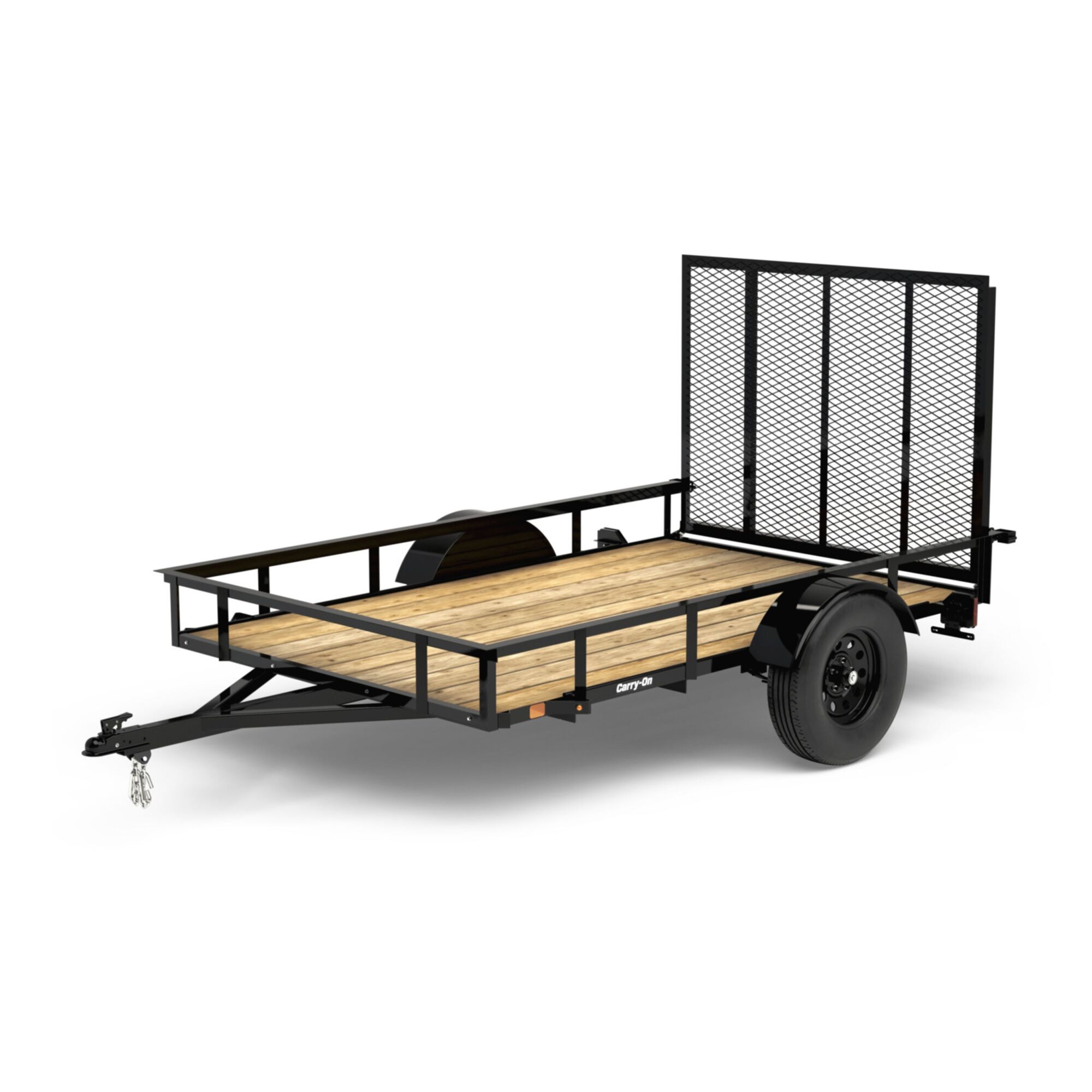 Carry-on Trailer, 5.5X9 Utility Trailer, Wood Floor, Gate, 13" T&W, 2K GVWR